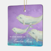 愛する記憶の中でベルガクジラ家族記念 セラミックオーナメント (左)