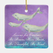 愛する記憶の中でベルガクジラ家族記念 セラミックオーナメント (裏面)