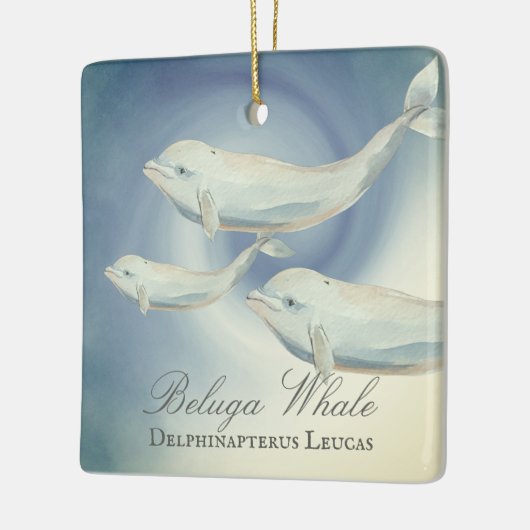 愛する記憶の中でベルガクジラ家族記念 セラミックオーナメント (左)