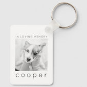 愛する記憶の中でペットの記念シックモダンな写真 キーホルダー (裏面)