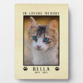 愛する記憶の中でペットの記念パーソナライズされた写真 フォトプラーク (正面)