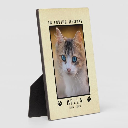 愛する記憶の中でペットの記念パーソナライズされた写真 フォトプラーク (側面)