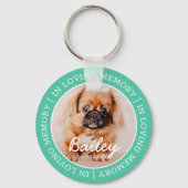 愛する記憶の中でペットの記念モダンのカスタム写真 キーホルダー (正面)