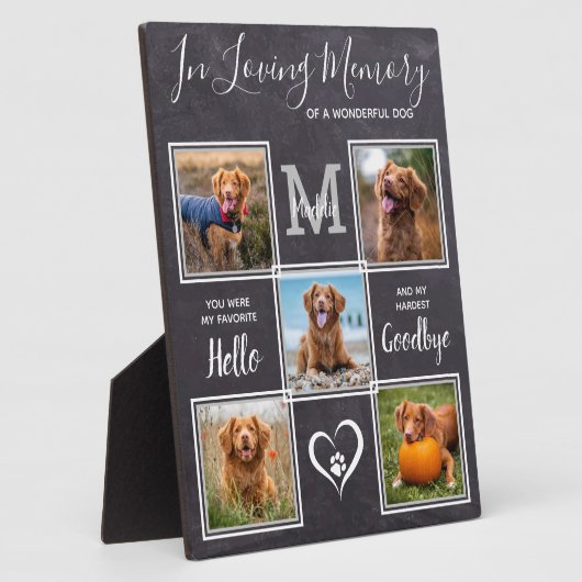 愛する記憶の中でペットパーソナライズされたの写真記念 フォトプラーク (側面)