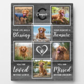 愛する記憶の中でペットパーソナライズされたの写真記念 フォトプラーク (正面)