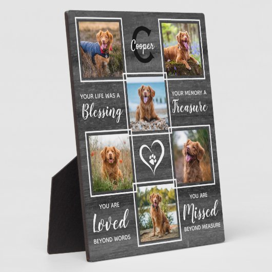 愛する記憶の中でペットパーソナライズされたの写真記念 フォトプラーク (側面)
