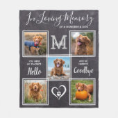 愛する記憶の中でペットパーソナライズされたの写真記念 フリースブランケット (正面)