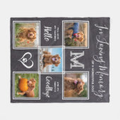 愛する記憶の中でペットパーソナライズされたの写真記念 フリースブランケット (正面(横))