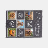 愛する記憶の中でペットパーソナライズされたの写真記念F フリースブランケット (正面(横))