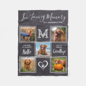 愛する記憶の中でペットパーソナライズされたの写真記念F フリースブランケット (正面)