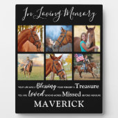 愛する記憶の中でペットパーソナライズされたの記念馬 フォトプラーク (正面)