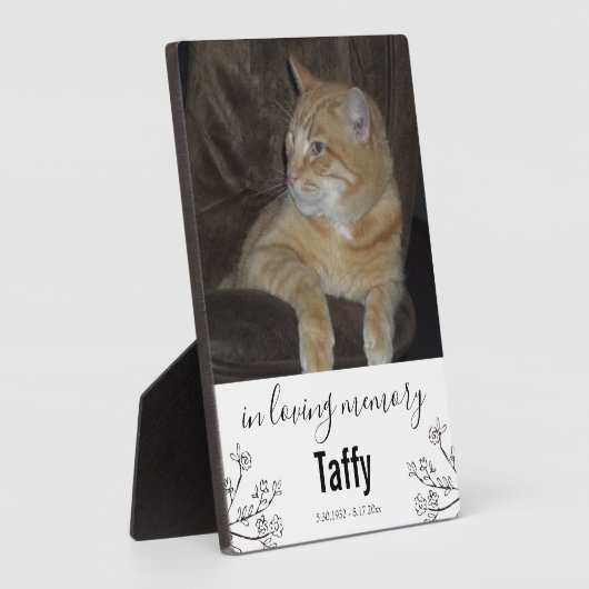 愛する記憶の中でペット記念一枚の写真 フォトプラーク (側面)