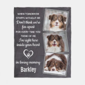 愛する記憶の中でペット記念写真集 フリースブランケット (正面)