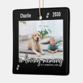 愛する記憶の中でペット記念写真 セラミックオーナメント (左)
