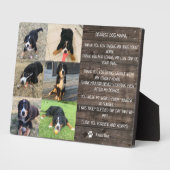 愛する記憶の中でペット記念引用文写真コラージュ フォトプラーク (側面)