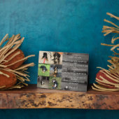 愛する記憶の中でペット記念引用文写真コラージュ フォトプラーク (側面)