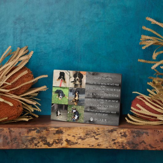 愛する記憶の中でペット記念引用文写真コラージュ フォトプラーク (側面)