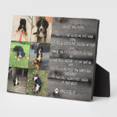 愛する記憶の中でペット記念引用文写真コラージュ フォトプラーク (側面)