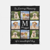 愛する記憶の中でペット記念犬の写真 フリースブランケット (正面)