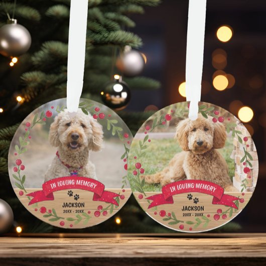 愛する記憶の中でペット記念碑2 – 写真キープサケ オーナメント