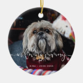 愛する記憶の中でペット記念記憶 セラミックオーナメント (正面)