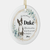 愛する記憶の中でボストンテリア犬ペット記念碑 セラミックオーナメント (右)