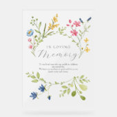 愛する記憶の中でボホ結婚の追悼碑 アクリルサイン (正面)