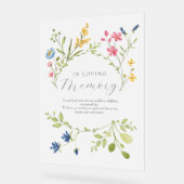 愛する記憶の中でボホ結婚の追悼碑 アクリルサイン (傾斜)