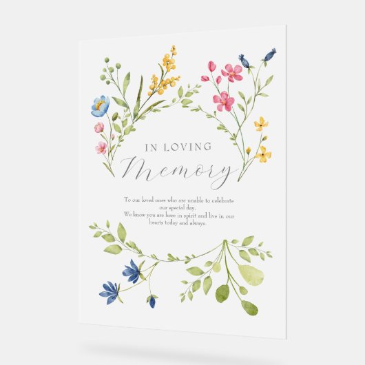 愛する記憶の中でボホ結婚の追悼碑 アクリルサイン (傾斜)