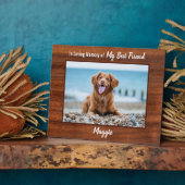 愛する記憶の中でマンズ最高のの友達ペット犬の記念碑 フォトプラーク (側面)