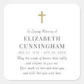 愛する記憶の中でメモリアルモダンシンプルクロス スクエアシール (正面)