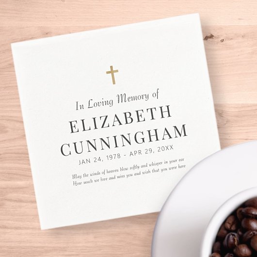 愛する記憶の中でメモリアルモダンシンプルクロス スタンダードカクテルナプキン