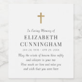 愛する記憶の中でメモリアルモダンシンプルクロス ワインラベル (シングルラベル)