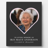 愛する記憶の中でモダンかわいいハート写真 フォトプラーク (正面)