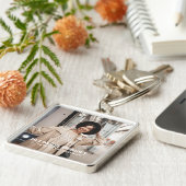 愛する記憶の中でモダンのカスタム写真記念 キーホルダー (側面)