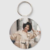 愛する記憶の中でモダンのカスタム写真記念 キーホルダー (正面)
