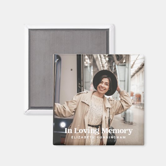 愛する記憶の中でモダンのカスタム写真記念 マグネット (正面/裏面)