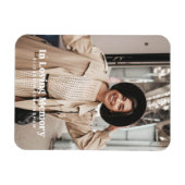 愛する記憶の中でモダンのカスタム写真記念 マグネット (横)