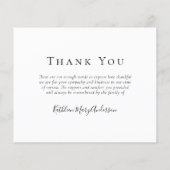 愛する記憶の中でユーカリを予算サンキューカード (裏面)