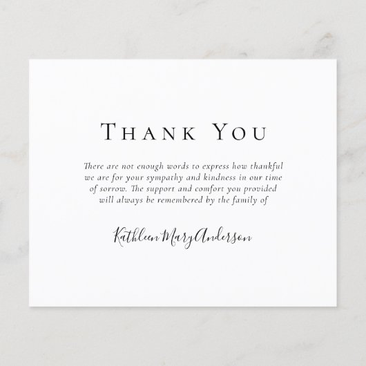 愛する記憶の中でユーカリを予算サンキューカード (裏面)