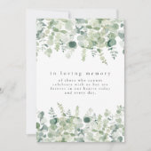 愛する記憶の中でユーカリ結婚プトゥスのメモリアル徴候 招待状 (正面)