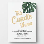 愛する記憶の中でリーフ結婚のサインTabletopプラーク フォトプラーク (正面)