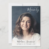 愛する記憶の中で人生のお祝いの写真 招待状 (正面)