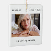 愛する記憶の中で写真おばあちゃんメモリアル セラミックオーナメント (右)