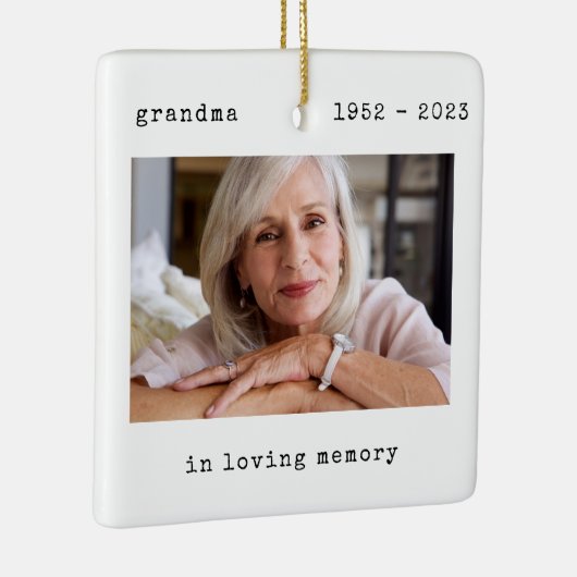 愛する記憶の中で写真おばあちゃんメモリアル セラミックオーナメント (右)