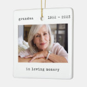 愛する記憶の中で写真おばあちゃんメモリアル セラミックオーナメント (左)