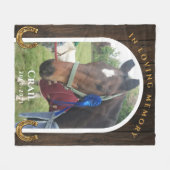 愛する記憶の中で写真のウマ科のキープサケ フリースブランケット (正面(横))