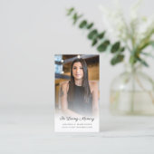 愛する記憶の中で写真のシンプル祈りの言葉葬儀カード 名刺 (スタンド正面)