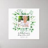 愛する記憶の中で写真の死別の損失記念 キャンバスプリント (正面)