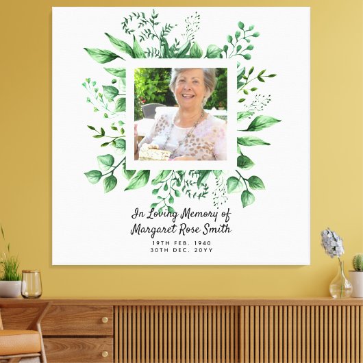 愛する記憶の中で写真の死別の損失記念 キャンバスプリント (インサイチュ (リビング))